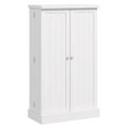 thumbnail image 1 of Kitchen Pantry Cabinet, White Freestanding Food Storage Organizer with 5 Shelves & 12 Spice Rack, 1 of 9