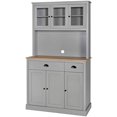 Kitchen Pantry with Microwave Stand 71'' Freestanding Hutch