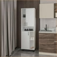 thumbnail image 1 of Kitchen Pantry with Open Storage & 2 Doors | White Contemporary | Particle Board, 1 of 8