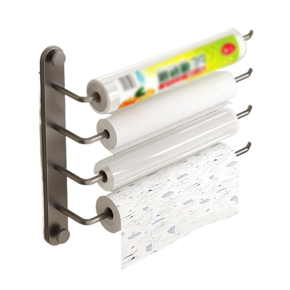 Kitchen Paper Towel Holder Metal Kitchen Roll Dispenser Vertical or Horizontal Mounted Kitchen Towel Rack