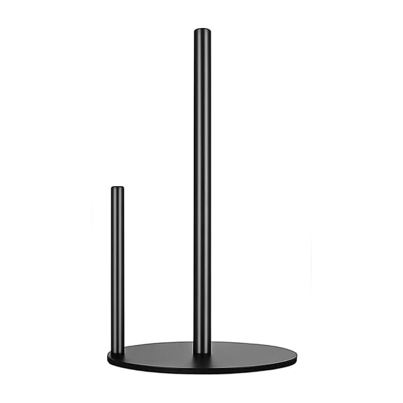 Kitchen Paper Towel Holder – Sleek Black Wall-Mount or Countertop Towel Rack for Modern Kitchens & Bathrooms