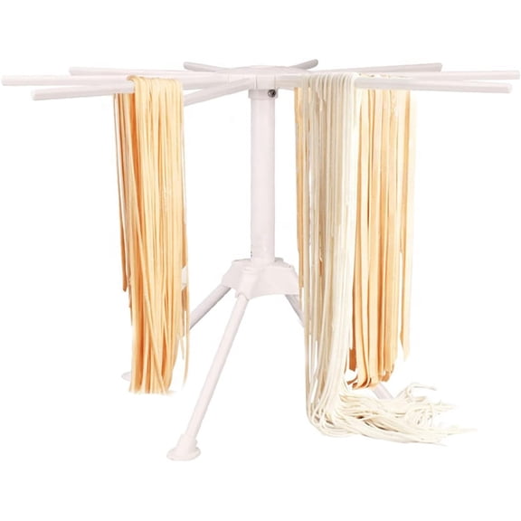 Kitchen Pasta Drying Rack | Make Homemade Fresh Pasta | Household Noodle Dryer Rack Hanging for Home Use | Spaghetti Drying Rack Noodle Stand | Easy Storage and Quick Set-Up (White)