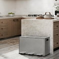 thumbnail image 1 of Kitchen Pedal Bin - Stainless Steel Dual Compartment Recycling Bin, Soft Close Lid, Removable Buckets & Side Handle for Home Use (3 * 15L), 1 of 7