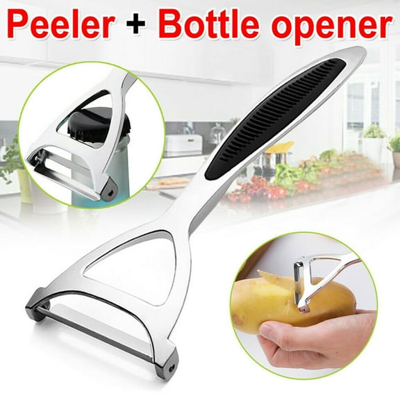 Kitchen Peeler, Beer Opener, Ergonomic Non-Slip Handle & Sharp Blade, Kitchen Peeler for Potato, Veggie, Fruit, Cucumber & Carrot, Dishwasher Safe, Kitchen Bar Tool