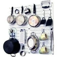 thumbnail image 1 of Kitchen Pegboard Pack Storage & Organization Kit, White & Blue - 32 x 32 x 6 in., 1 of 1
