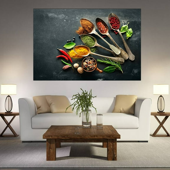 Kitchen Pictures Canvas Prints and Spoon Vintage Canvas Wall Art Hanging Paintings-S/M/L - S S