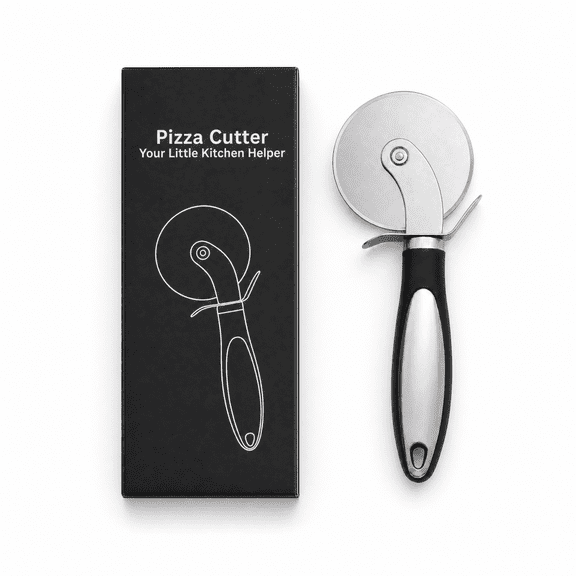 Kitchen Pizza Cutter, Stainless Steel Pizza Cutting Tool with Blade Guard & Plastic Handle, Gift Box Oven Slicer