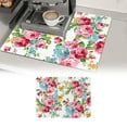 thumbnail image 1 of Kitchen Placemat Coffee Bar Mat Accessories For Countertop Flower Absorbent Hide Stain Rubber Dish Drying Mats For Kitchen Counter Draining Pad Decor Gift Fit Under Coffee Maker,Red Kitchen Placemat, 1 of 9