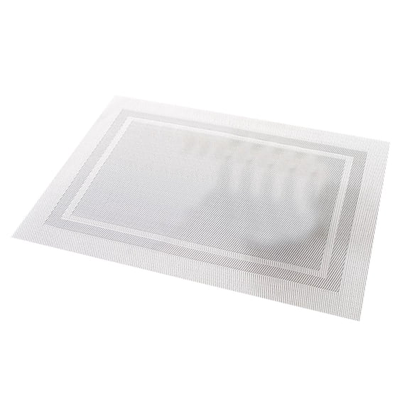 Kitchen Placemats, 12X18in Heat Place, Mats Washable Pvc Table, Mats Woven Vinyl Plastic Placemats for Dining Table Non Slip Stain, Kitchen Table Placemats, Easy Clean Qideship