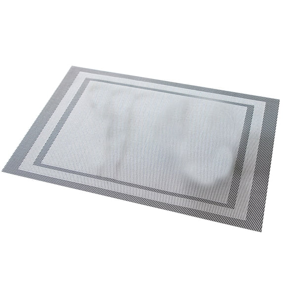Kitchen Placemats, 12X18in Heat Place, Mats Washable Pvc Table, Mats Woven Vinyl Plastic Placemats for Dining Table Non Slip Stain, Kitchen Table Placemats, Easy Clean Qideship