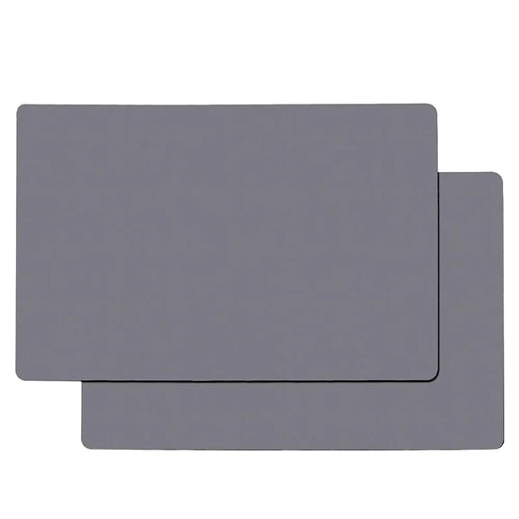 Kitchen Placemats Basdi 2-Pack Kitchen Placemats - Dark Rectangular Heat-Resistant Silicode Mats | Non-Slip, Easy Clean, Combines Practicality and Aesthetics for Modern Homes, Heat Resistant Mats