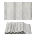 thumbnail image 1 of Kitchen Placemats Set of 6 Plastic Placemats for Dining Table Decor Indoor Washable Table Mat Gray 17.7*11.8inch, 1 of 6