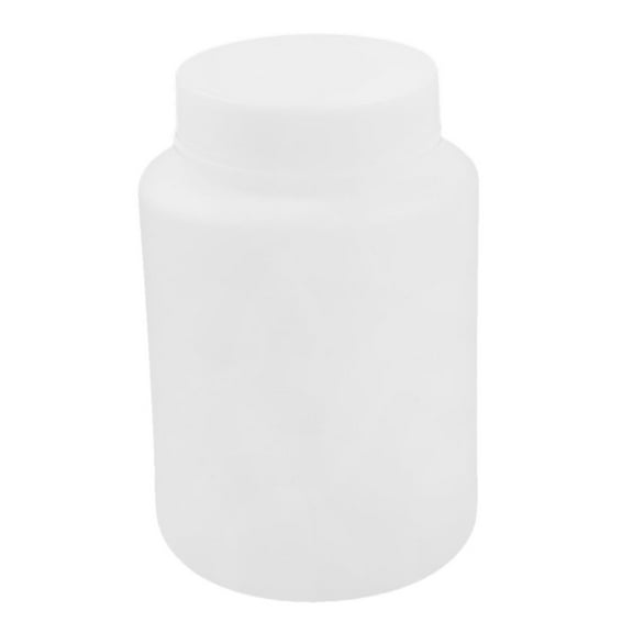Kitchen Plastic Cylinder Shaped Liquid Solid Powder Storage Bottle White 500ML