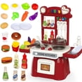 thumbnail image 1 of Kitchen Playset, Pretend Play Food Toys Kitchen Set for Boys and Girls Ages 3-5,Toy Kitchen Cooking Set Accessories for Toddlers Girls Boys Gift， Interactive Play w/ Real Sounds&Light, 1 of 7
