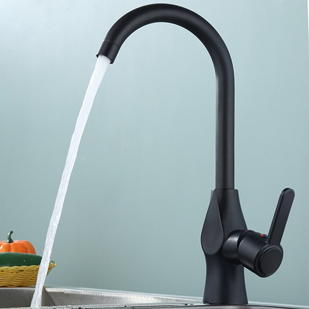 Kitchen Polished Chrome Plated Swivel Basin Sink Cold Hot Mixer Tap