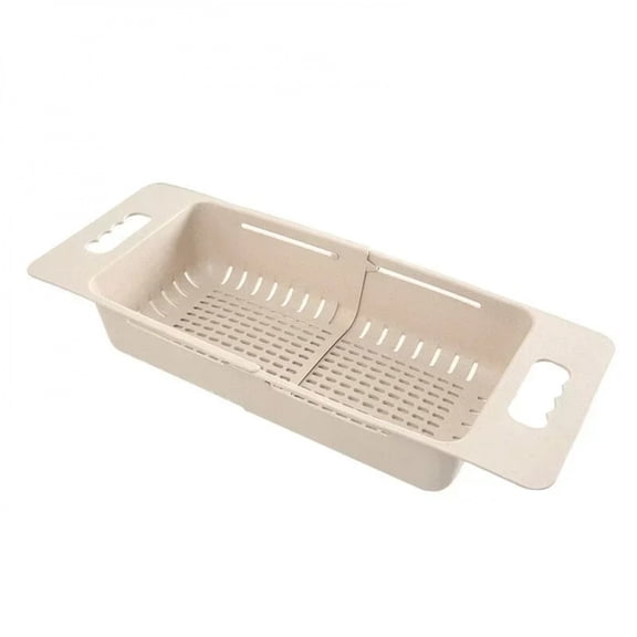 Kitchen Portable Adjustable Dish Drainer Sink Drain Basket Washing Vegetable Fruit Plastic Drying Rack Accessories Supplies