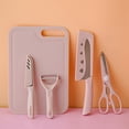thumbnail image 1 of Kitchen Portable Knife Set with Chopping Board, Fruit Knife, Scissors, Vegetable Knife, Paring Knife, Case, Stainless Steel, Hanging Hook, Multifunctional, Easy to Clean, Wide Application, 1 of 6