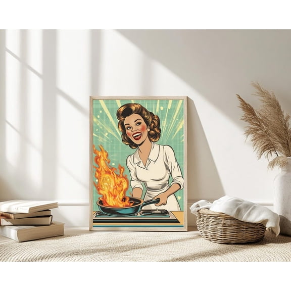 Kitchen Poster, Retro 1950S Baking Art Poster, 12x18 UNFRAMED