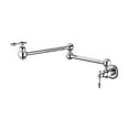 thumbnail image 1 of Kitchen Pot Filler Faucet Wall Mount,Brass Folding Stretchable with Double Joint Swing Arm Single Hole Two Handles, 1 of 10