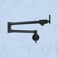 thumbnail image 1 of Kitchen Pot Filler Faucet Wall Mount,Brass Folding Stretchable with Swing Arm Single Hole Two Handles, 1 of 9