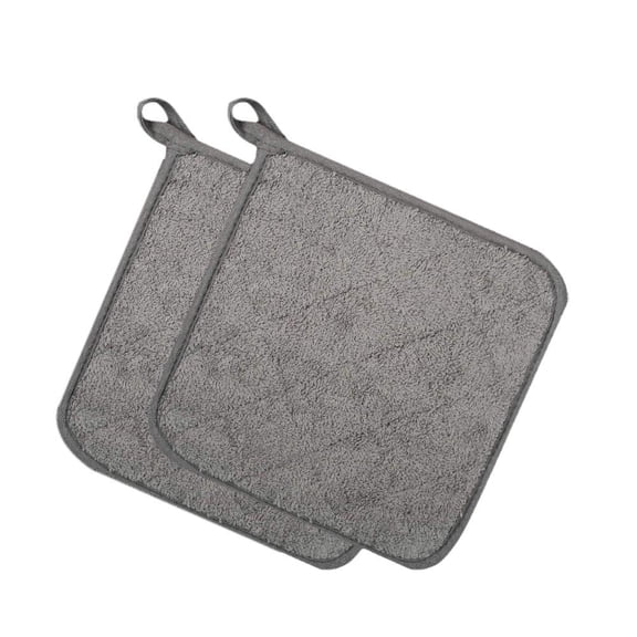 Kitchen Pot Holders Set,2pcs Kitchen Heat Resistant Cotton Potholder Sets,Kitchen Terry Potholder Mats Hot Pads Terry Cloth Trivet for Cooking and Baking Oven Pan