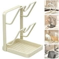 thumbnail image 1 of Kitchen Pot Lid Holder With Spoon Rest, Multi-Functional Double Tier Stovetop Organizer, Alloy Lid Stand With Removable Drip Tray, Space-Saving Countertop Lid Holder Rack., 1 of 9