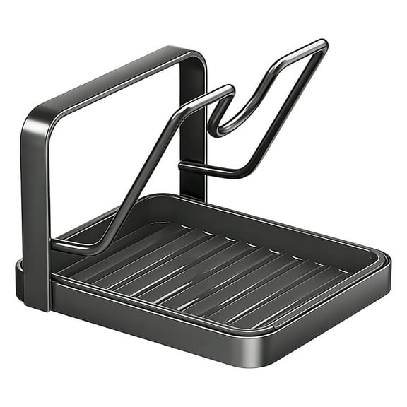 Kitchen Pot Lid Storage Rack - Pot Lid Holder, Kitchen Spoon Rest With Pot Lid Holder Suitable for Stovetop Use Multi Functional Kitchen Pot Lid Storage Rack