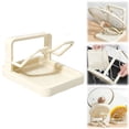 thumbnail image 1 of Kitchen Pot Lid Storage Rack With Tray, Multifunctional Lid Holder and Spoon Rest, Countertop Organizer Stand, White Plastic, 1 of 9