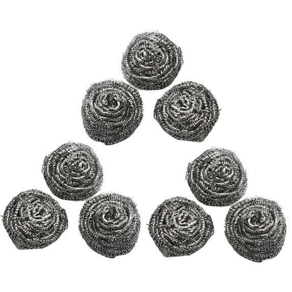 Kitchen Pot Pan Stainless Steel Wool Scouring Pads 9pcs Home