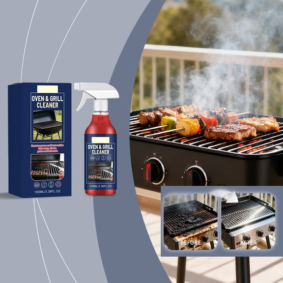 Kitchen Powerful Stain and Grease Remover Spray, 4 fl oz Heavy Duty Degreaser for Ovens Stovetops Grills, Multi Surface Cleaner for Kitchen Appliances