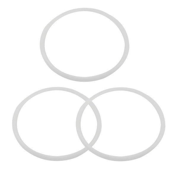 Kitchen Pressure Cooker Clear Rubber Gasket Sealing Ring 26cm Inner Dia 3pcs