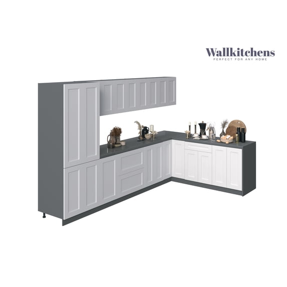 Kitchen Prestige Collection White Matte Color Base Size 11Ft Wide