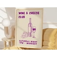 thumbnail image 1 of Kitchen Print Italian Wine Illustration Wall Art Cheese Lover Gift Hand Drawn Kitchen Prints Retro Italian Wall Art Purple Wall Art Sketch Wall Art, Modern Wall Decor, 12x18 UNFRAMED, 1 of 2