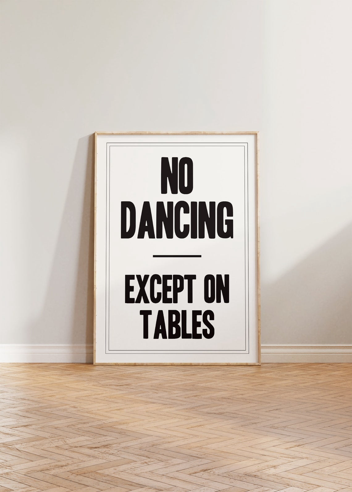 Kitchen Print, Retro Print, Food Typography Wall Art, No Dancing Except ...