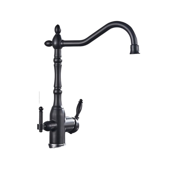 Kitchen Purify Faucets Gold Mixer Tap, Cold And Hot 360 Rotation With Water Purification Features Kitchen Crane Tap ,Leakproof Design