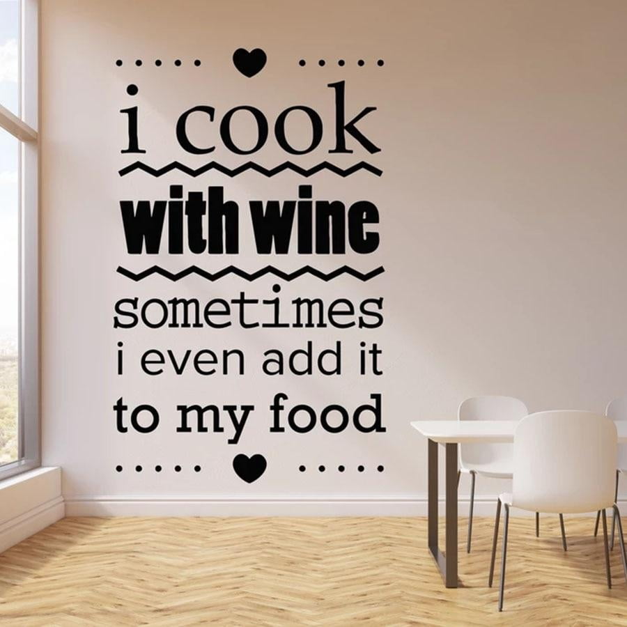 Kitchen Quote Wall Decal Words Housewife Dining Room Restaurant ...