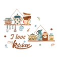 thumbnail image 1 of Kitchen Quote Wall Stickers Kitchen Dining Room Wall Decals Wall Art Kitchen Utensil Decorations Wall Decor for Home Office School Coffee Shop Ms2126, 1 of 8