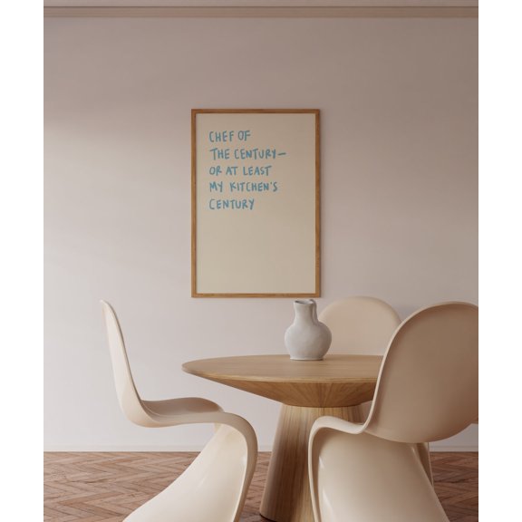Kitchen Quotes Minimalist Chef Wall Art, Unframed Paper Poster 8x10in