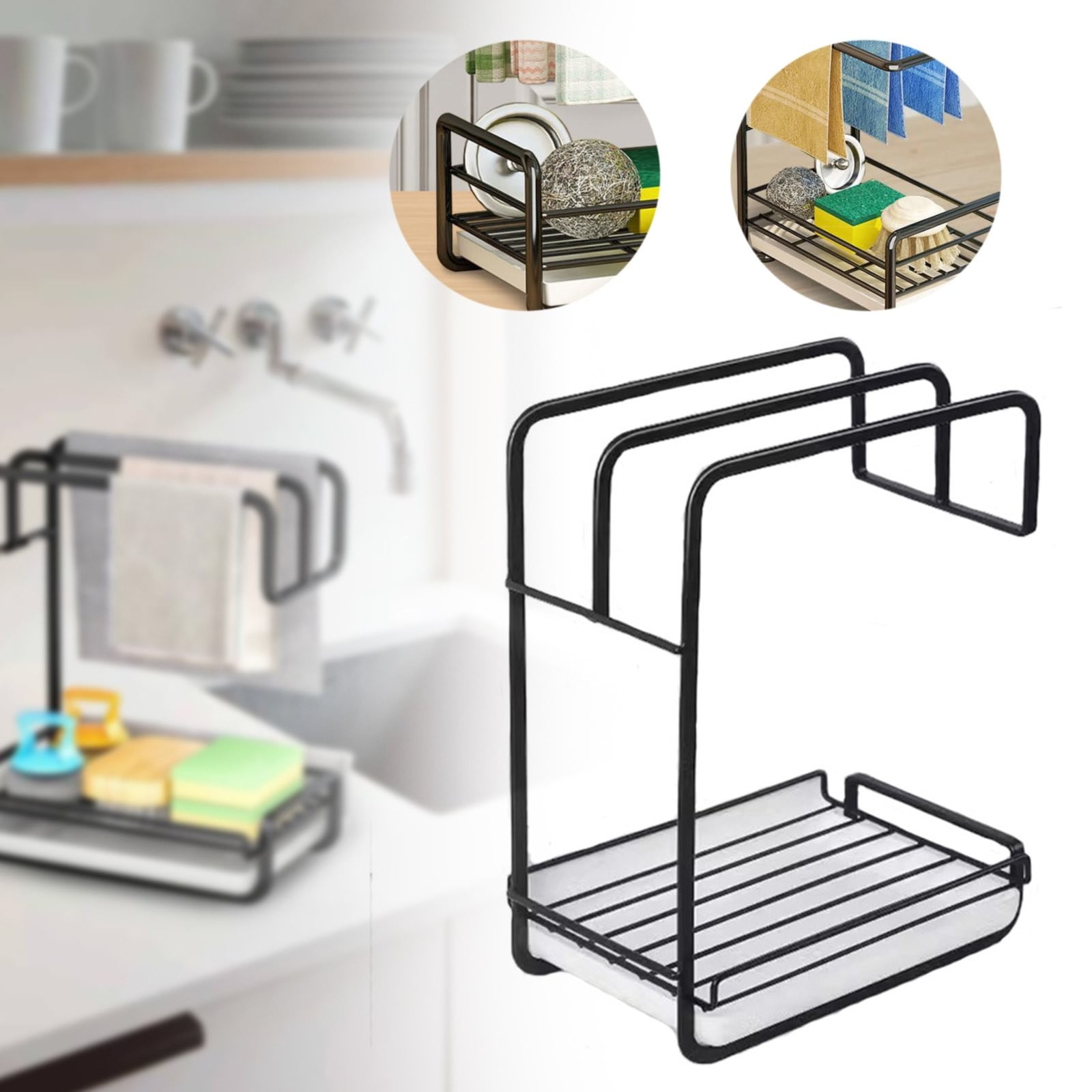 Kitchen Rag Organizer And Drying Rack 2024 Newest Kitchen Sponge Holder