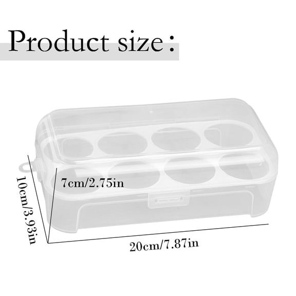 Kitchen Refrigerator Egg Fresh-Keeping Box 15-Count Portable Egg Tray Organizer For Camping & Daily Use