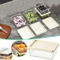 Kitchen Refrigerator Organizer Fridge and Freezer Storage Food Containers with Lids