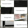 thumbnail image 1 of Kitchen Refrigerators HOMCOM Upright Freezer, 3.0 Cubic Feet Compact Mini Freezer with Reversible Single Door and Adjustable Thermostat, Small freezer for Home, Dorm, Apartment, Home Office, Black,Si, 1 of 10