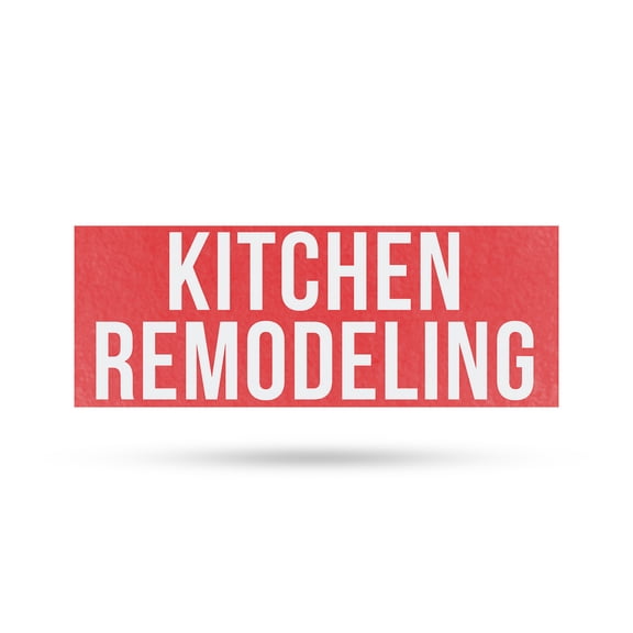 Kitchen Remodeling Vinyl Decal 48 Inch x 18 Inch Weatherproof Heavy-Duty Adhesive Backing | Home Improvement Services, Custom Designs, Reliable Contractors | Made in USA