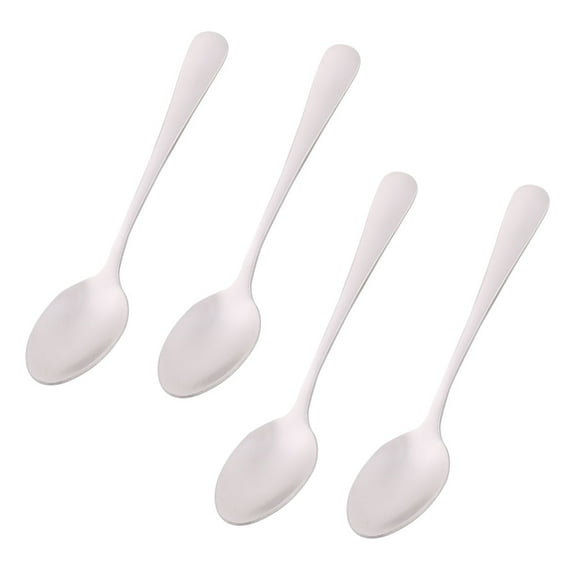 Kitchen Restaurant Stainless Steel Coffee Tea Spoon Silver Tone 12cm Length 4pcs