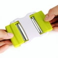 thumbnail image 1 of Kitchen Retractable Portable Two-Way Triple Flip Fruit & Vegetable Peeler Chopper Kitchen Tool, 1 of 7