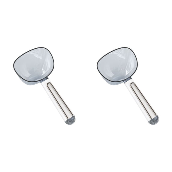 Kitchen Rice Measuring Spoon and Spatula Two-in-One | Large Capacity Plastic Food Seal Scoop | Multifunctional Grain Flour Baking Tool | Easy Clean | 2 Pack