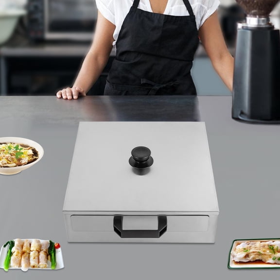Kitchen Rice Noodle Roll Machine Food Steamer With Trays & Lid Stainless Steel
