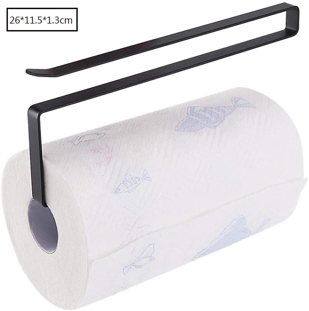 Black Metal Under Cabinet Paper Towel Holder