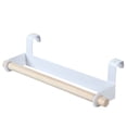 thumbnail image 1 of Kitchen Roll Holder Towel Rack White Wood Viscose Mount for Cabinet Wall Bathroom, 1 of 4