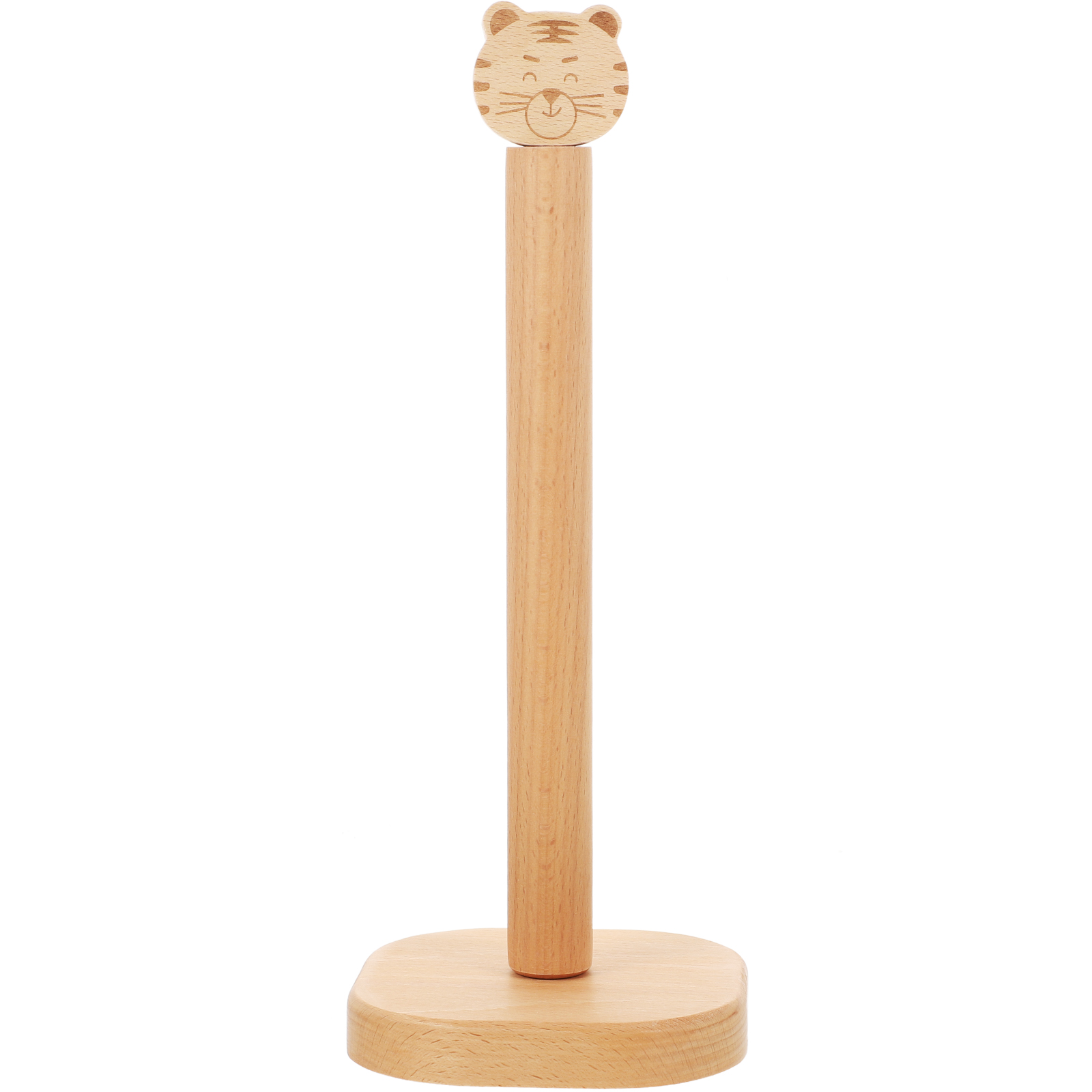 Kitchen Roll Paper Stand Wooden Tiger Paper Towel Stand Vertical Roll
